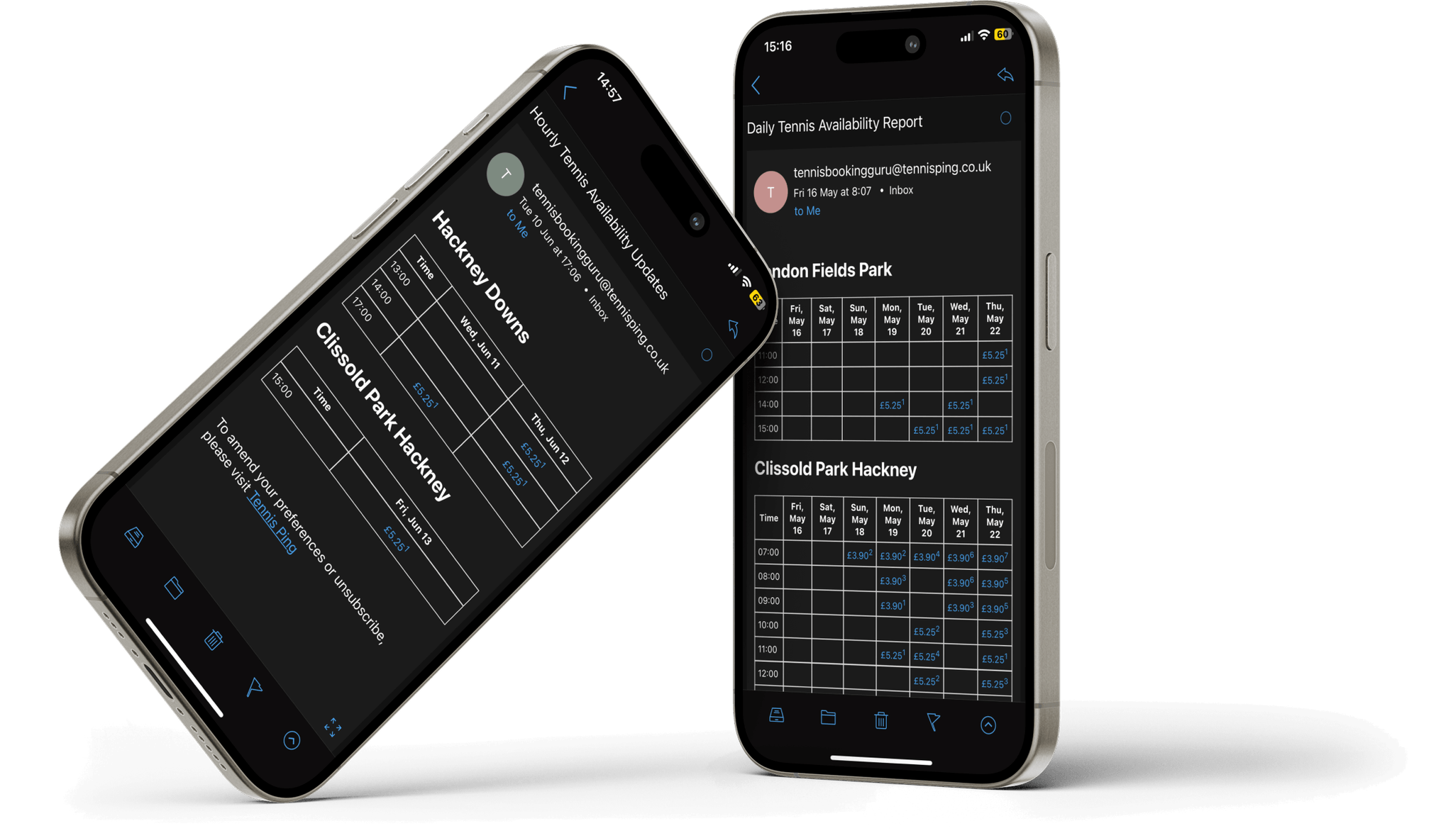 Tennis Ping app example
